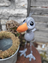 Metall Vogel mit Wackelkopf