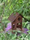 Edelrost Vogelhaus mit Steg