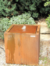 Cortenstahl Quellbrunnen AQUA CUBUS mit Rand