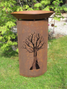 Edelrost Säule Nova 100 cm inkl. Dekoschale