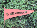 Edelrost Gartenstecker Fahne mit verschiedenen Motiven