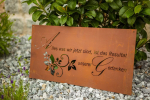 Edelrost Gedichttafel "Resultat"