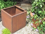 Edelrost Pflanzkübel quadratisch 30 cm - 50 cm