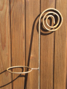 Edelrost Gartenstecker Schnecke mit Topfhalter