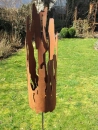 Edelrost Gartenstecker Fackel Treibholz