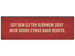 Shabby Chic Metallspruchschild elfter Glühwein