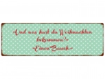 Shabby Chic Metallspruchschild Weihnachtsgeschenk