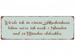 Shabby Chic Metallspruchschild Lebkuchenhaus