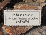 Shabby Chic Metallspruchschilder Kochen