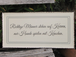 Shabby Chic Metallspruchschild "Männer Kurven"