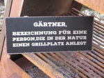 Shabby Chic Metallspruchschild "Gärtner"