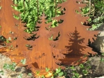 Edelrost Tannenbaum auf Platte
