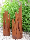 Edelrost Windlicht Fackel Treibholz 43 cm bis 55 cm